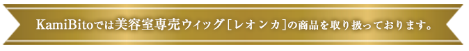 KamiBitoでは美容室専売ウィッグ［レオンカ］の商品を取り扱っております。