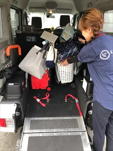道具類の積込み
